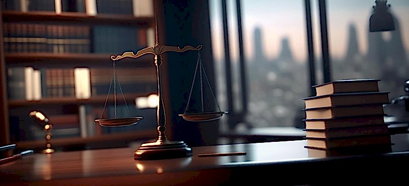 Masanın üzerinde ki kitapların içerisinde Anayasa Mahkemesi bireysel başvuru şartları yazılıdır.